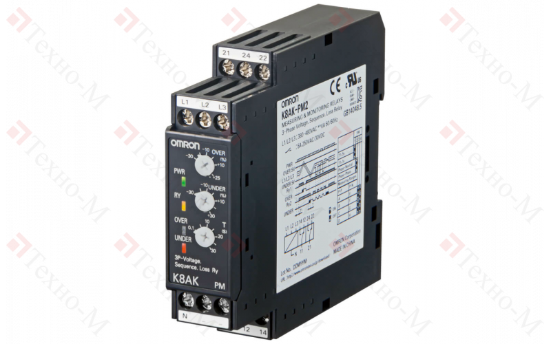 Реле контроля напряжения Omron K8AK-PM1